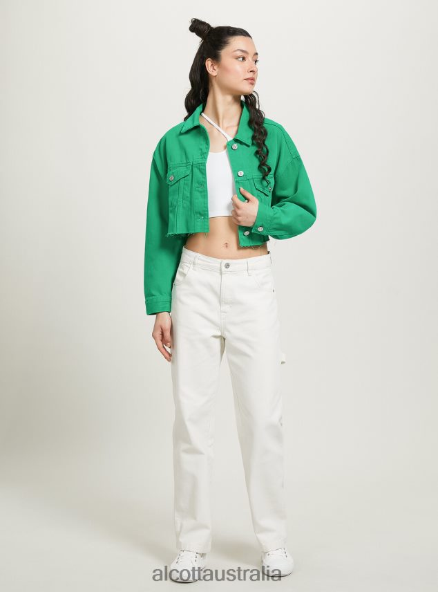 Giubbotto Cropped In Denim Colorato Women 2TH442129 FX2 FUXIA MEDIUM Alcott Clothing