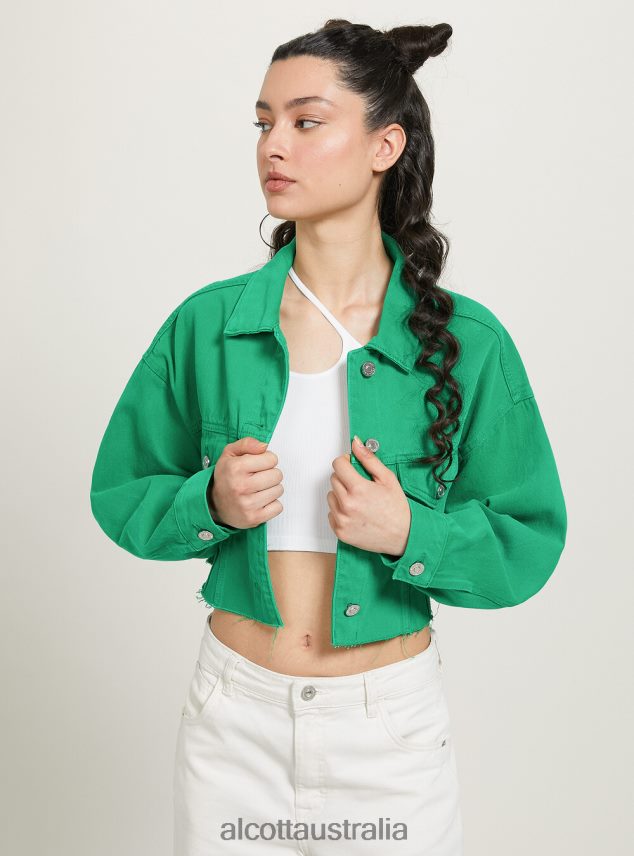 Giubbotto Cropped In Denim Colorato Women 2TH442129 FX2 FUXIA MEDIUM Alcott Clothing