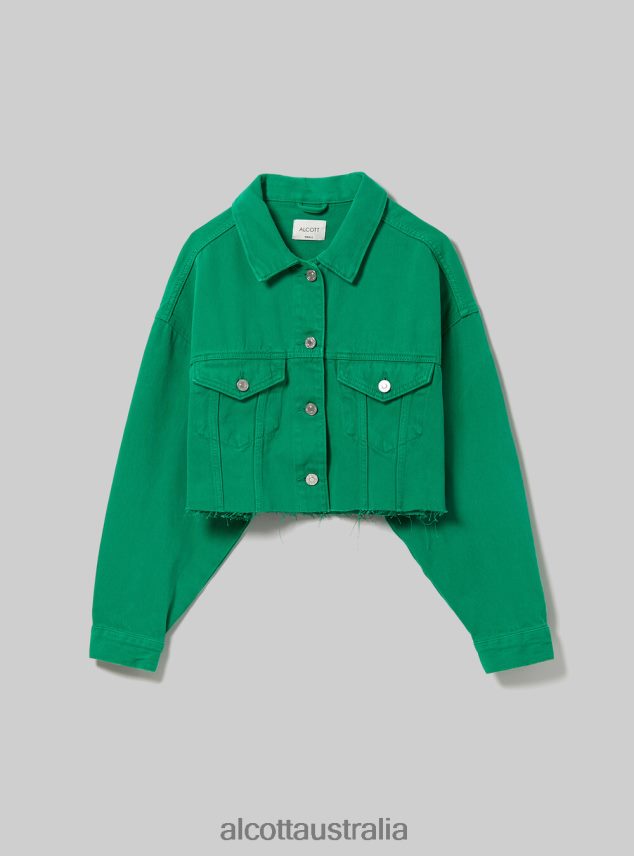 Giubbotto Cropped In Denim Colorato Women 2TH442129 FX2 FUXIA MEDIUM Alcott Clothing