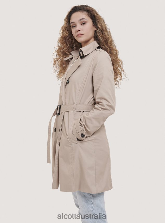 Soft Trench Coat With Belt Women 2TH442502 BEIGE Alcott Clothing