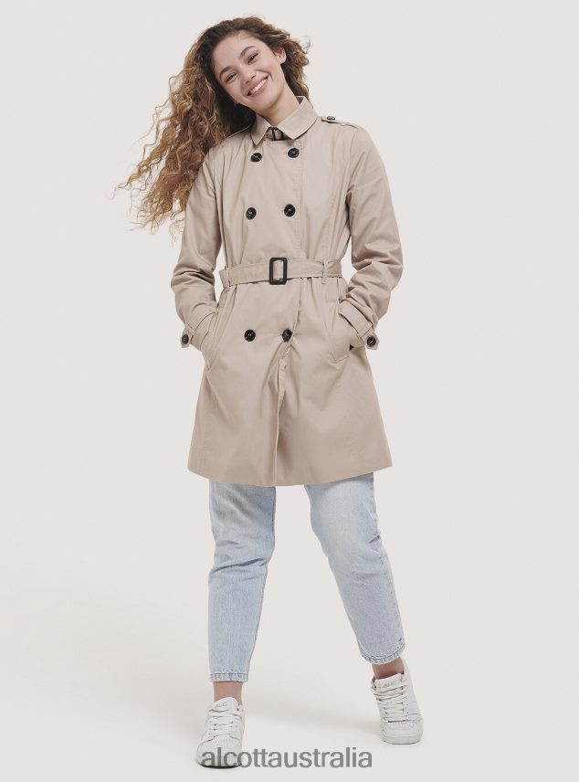 Soft Trench Coat With Belt Women 2TH442502 BEIGE Alcott Clothing
