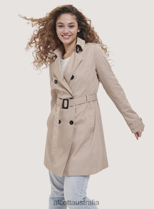 Soft Trench Coat With Belt Women 2TH442502 BEIGE Alcott Clothing