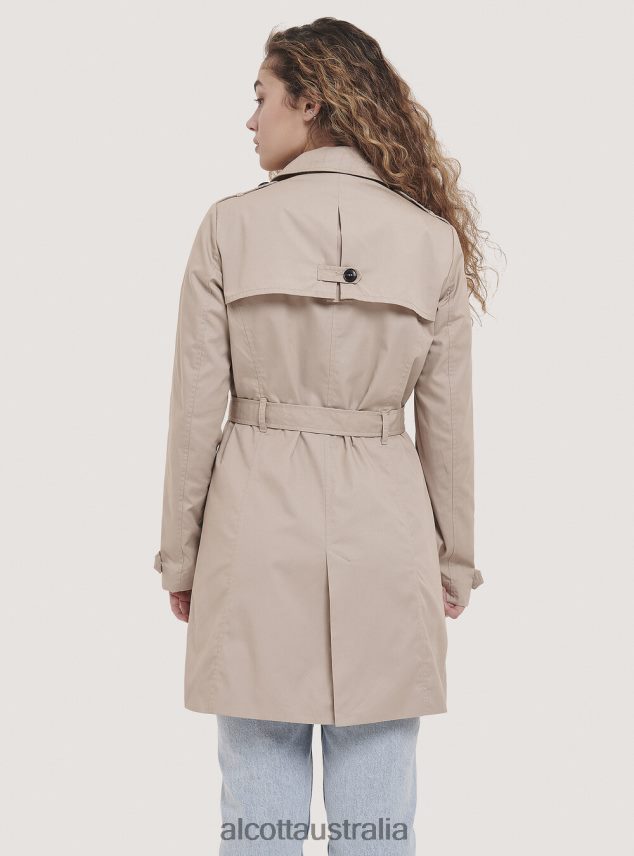 Soft Trench Coat With Belt Women 2TH442502 BEIGE Alcott Clothing