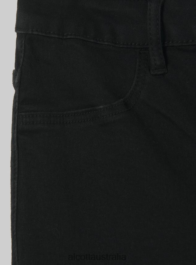 High-Waisted Super Skinny Jeans In Stretch Denim Women 2TH442266 D000 BLACK Alcott Clothing