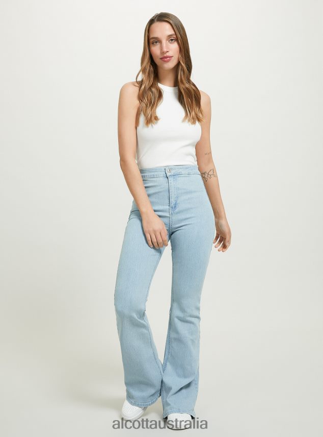 Jeggings Flare High Waist Women 2TH442338 D002 MEDIUM DARK BLUE Alcott Clothing