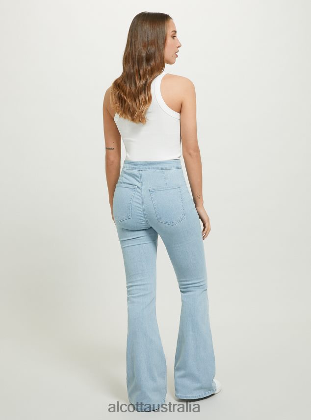 Jeggings Flare High Waist Women 2TH442338 D002 MEDIUM DARK BLUE Alcott Clothing