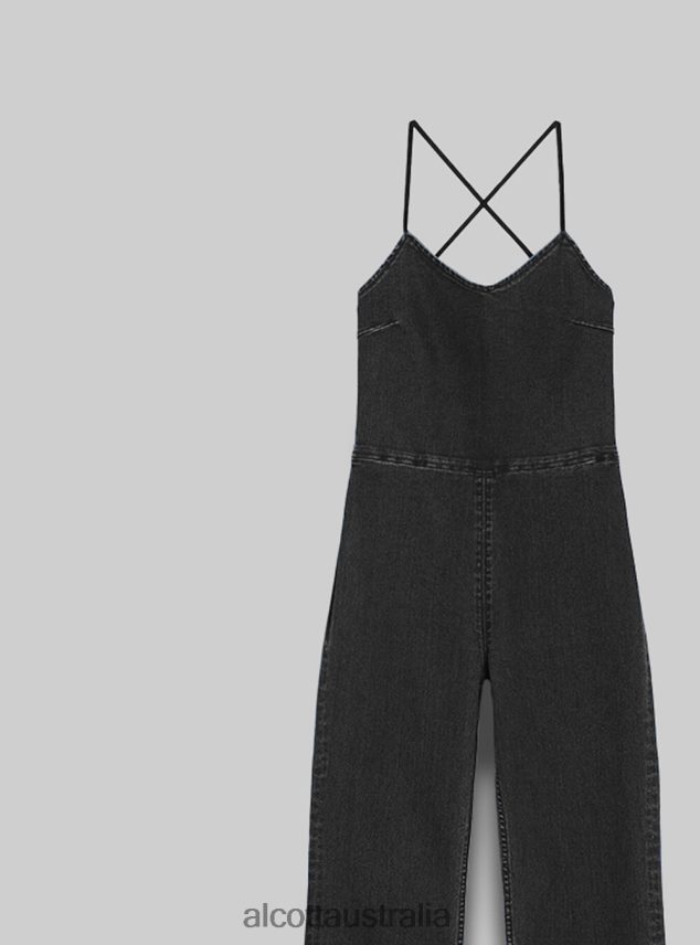 Stretch Denim Long One-Piece Jumpsuit Women 2TH442362 D003 MEDIUM BLUE Alcott Clothing