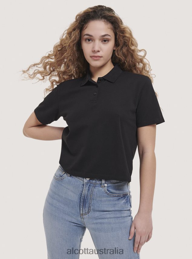 Crop Fit Polo Shirt Women 2TH442304 WHITE Alcott Clothing