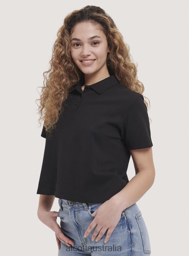 Crop Fit Polo Shirt Women 2TH442304 WHITE Alcott Clothing