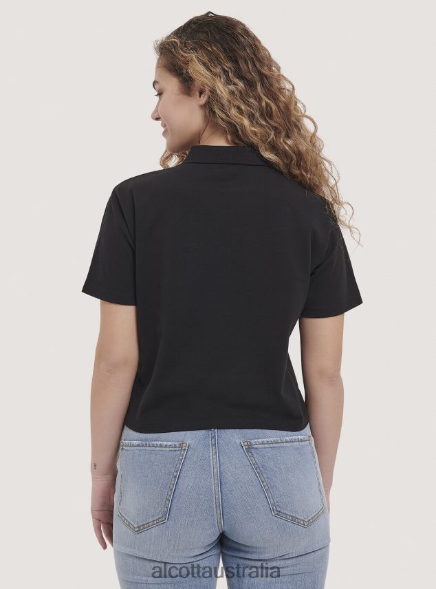 Crop Fit Polo Shirt Women 2TH442304 WHITE Alcott Clothing