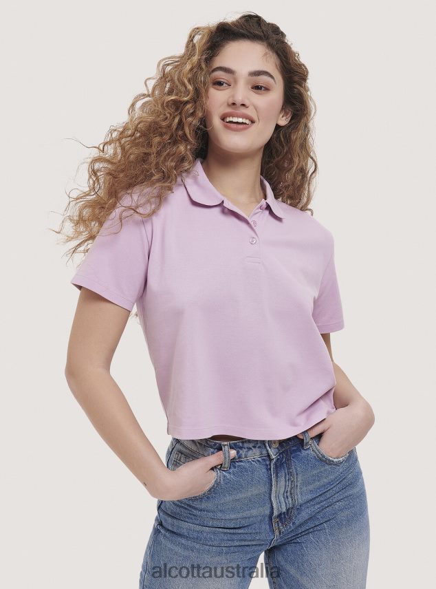 Crop Fit Polo Shirt Women 2TH442306 WHITE Alcott Clothing