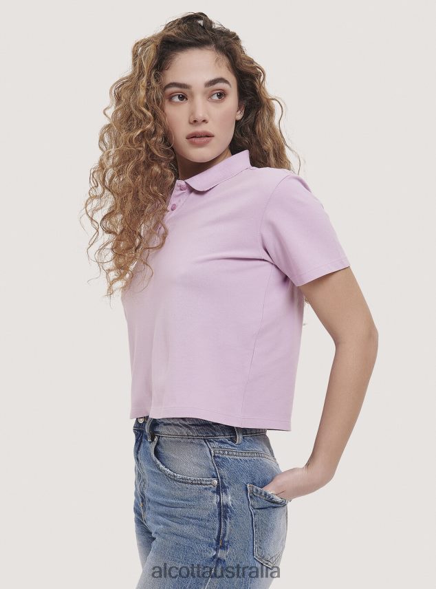 Crop Fit Polo Shirt Women 2TH442306 WHITE Alcott Clothing