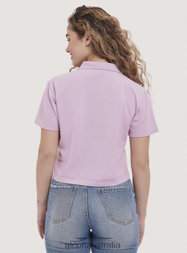 Crop Fit Polo Shirt Women 2TH442306 WHITE Alcott Clothing