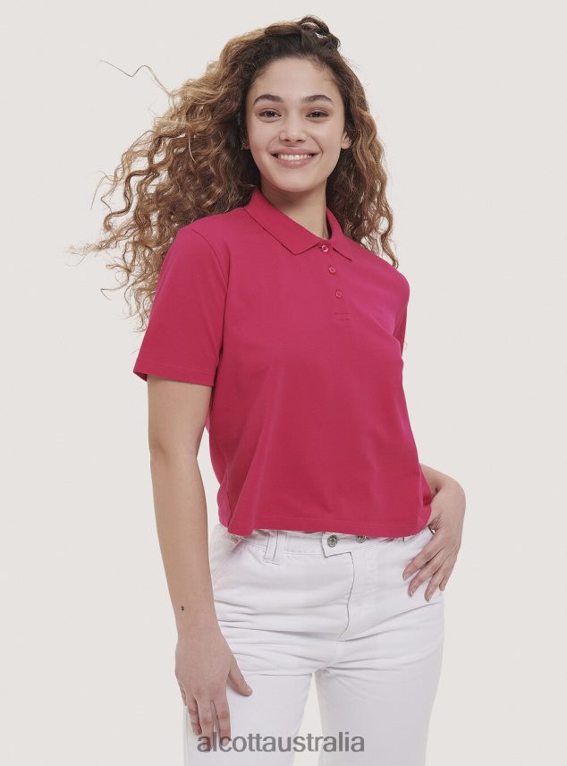 Crop Fit Polo Shirt Women 2TH442450 WHITE Alcott Clothing