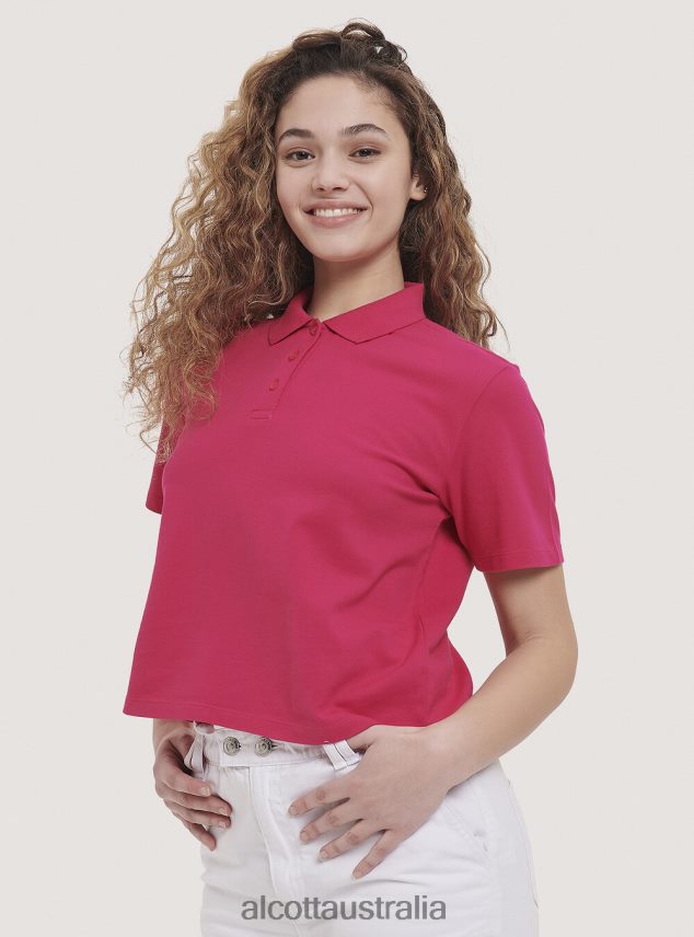Crop Fit Polo Shirt Women 2TH442450 WHITE Alcott Clothing