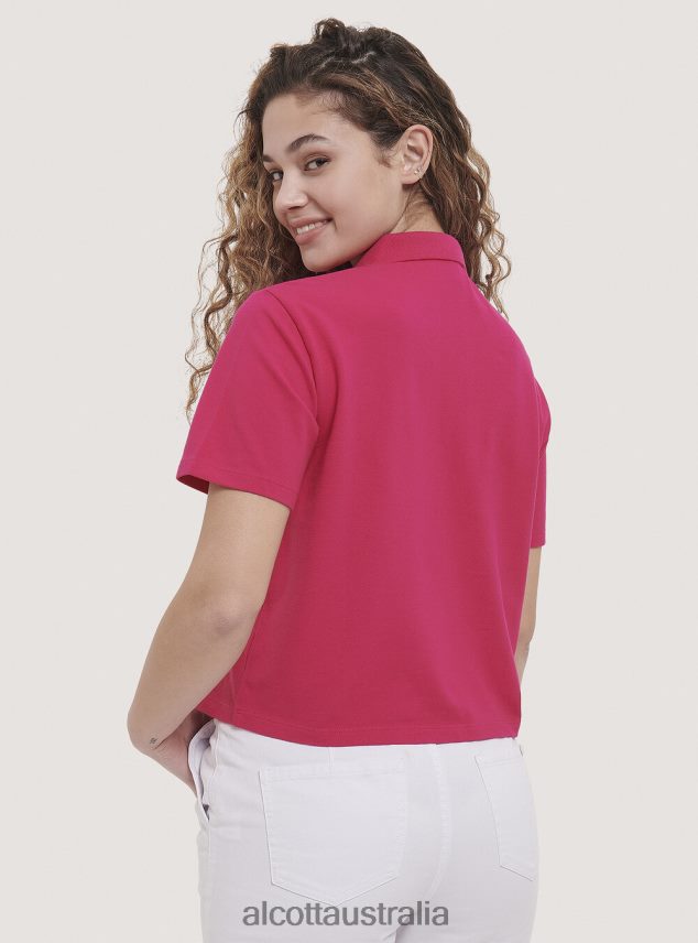 Crop Fit Polo Shirt Women 2TH442450 WHITE Alcott Clothing