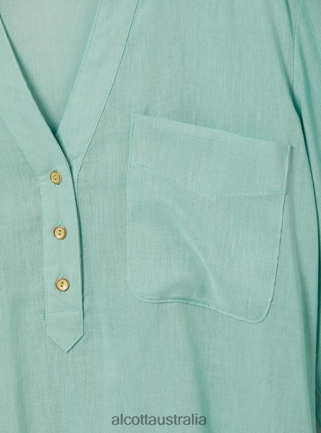 Blusa In Puro Lino Women 2TH442223 WH2 WHITE Alcott Clothing