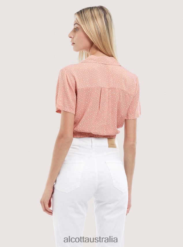 Camicia Crop Con Nodo Women 2TH442323 BLACK Alcott Clothing