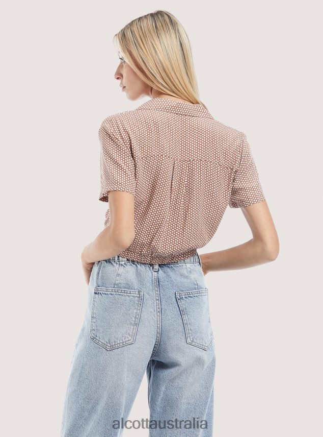 Camicia Crop Con Nodo Women 2TH442324 BLACK Alcott Clothing