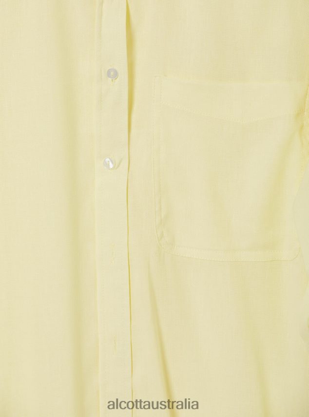 Linen Blend Shirt With Breast Pocket Women 2TH442518 GA3 AQUA GREEN LIGHT Alcott Clothing