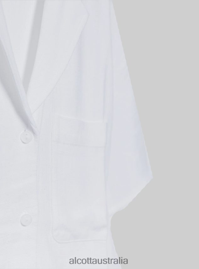 Linen Blend Short-Sleeved Shirt Women 2TH442396 PK3 PINK LIGHT Alcott Clothing