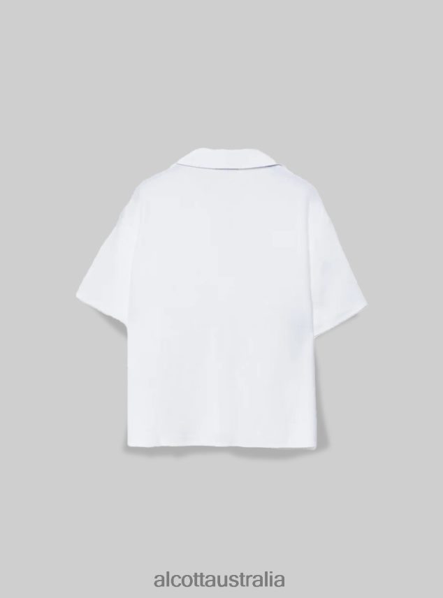 Linen Blend Short-Sleeved Shirt Women 2TH442396 PK3 PINK LIGHT Alcott Clothing