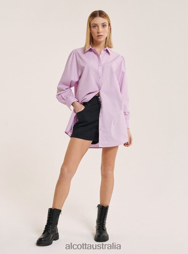 Long Shirt In Poplin Fabric Women 2TH442286 WHITE Alcott Clothing