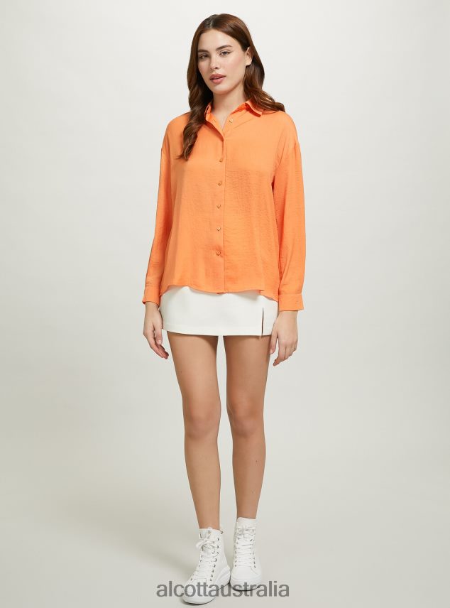 Satin Shirt Women 2TH44212 OR3 ORANGE LIGHT Alcott Clothing