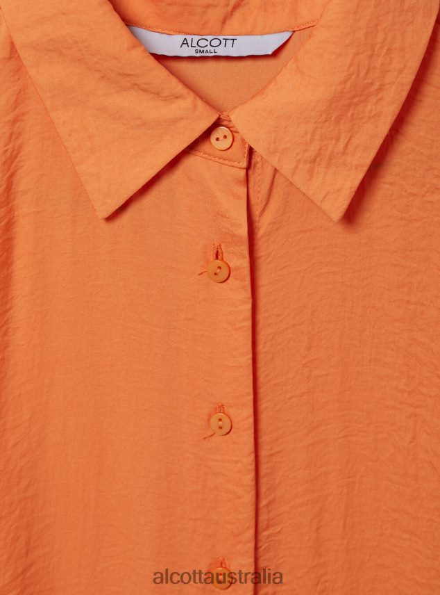 Satin Shirt Women 2TH44212 OR3 ORANGE LIGHT Alcott Clothing