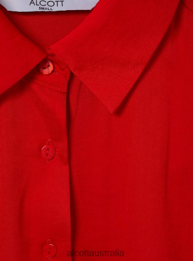 Satin Shirt Women 2TH442165 OR3 ORANGE LIGHT Alcott Clothing