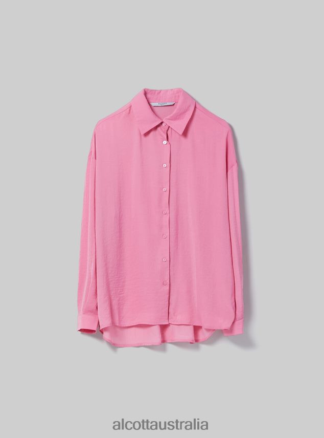 Satin Shirt Women 2TH442283 OR3 ORANGE LIGHT Alcott Clothing