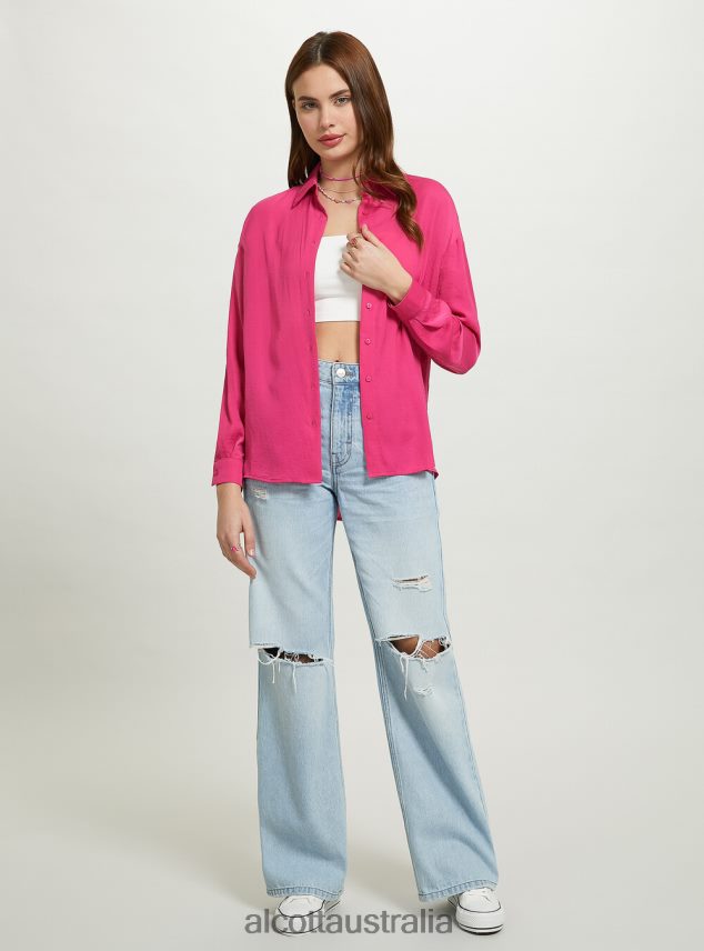 Satin Shirt Women 2TH442284 OR3 ORANGE LIGHT Alcott Clothing