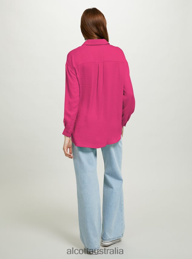 Satin Shirt Women 2TH442284 OR3 ORANGE LIGHT Alcott Clothing