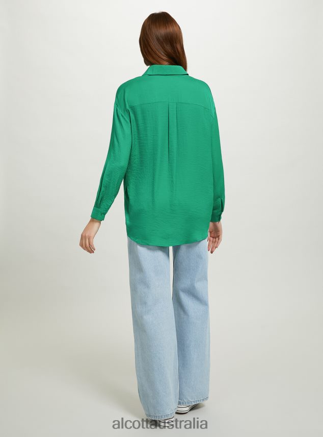 Satin Shirt Women 2TH442401 OR3 ORANGE LIGHT Alcott Clothing