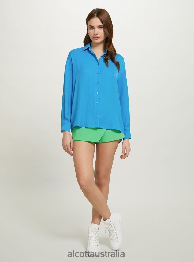 Satin Shirt Women 2TH442431 OR3 ORANGE LIGHT Alcott Clothing