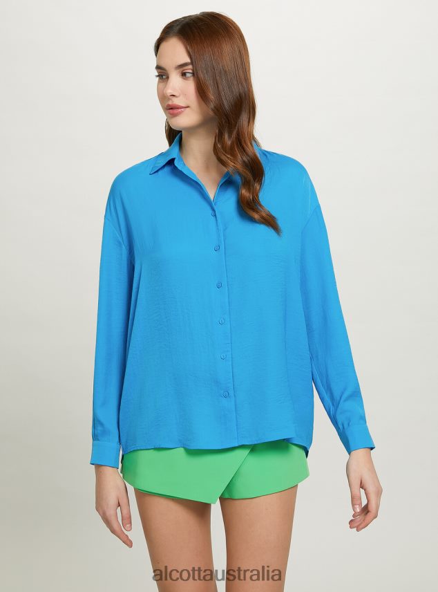 Satin Shirt Women 2TH442431 OR3 ORANGE LIGHT Alcott Clothing