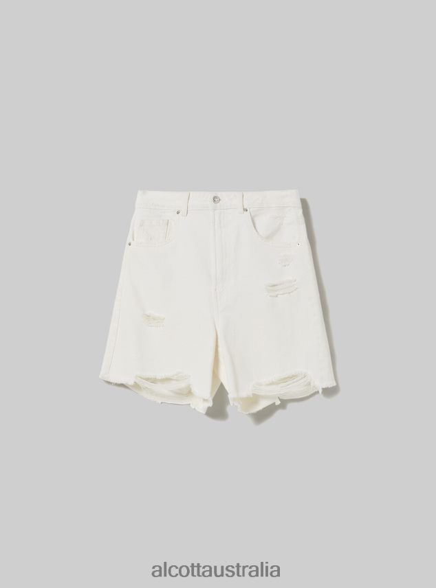 Bermuda In Denim Longline Women 2TH442414 D006 AZURE Alcott Clothing