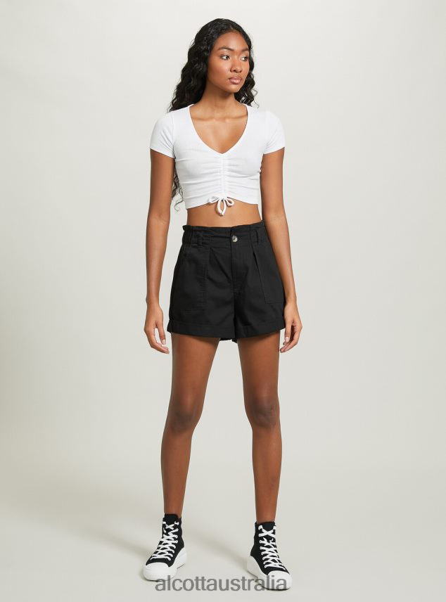 Cargo Shorts Women 2TH44229 BK1 BLACK Alcott Clothing