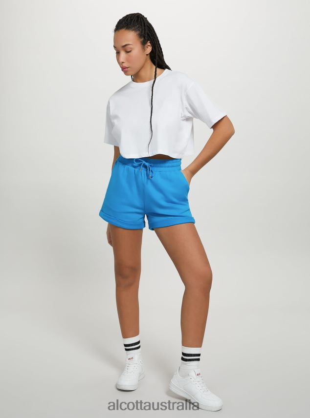 Cotton Shorts With Roll Up And Drawstring Women 2TH442492 BK1 BLACK Alcott Clothing