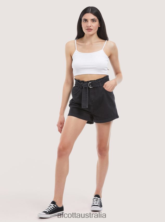 Denim Shorts With Strap Women 2TH442515 D007 LIGHT AZURE Alcott Clothing