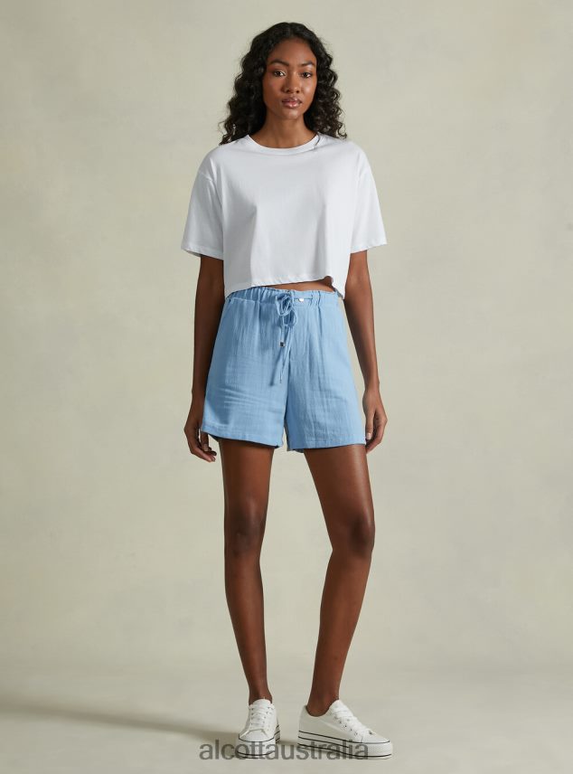 Linen Blend Shorts Women 2TH44222 BG3 BEIGE LIGHT Alcott Clothing