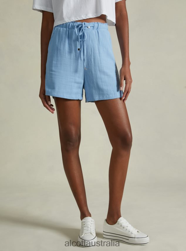 Linen Blend Shorts Women 2TH44222 BG3 BEIGE LIGHT Alcott Clothing