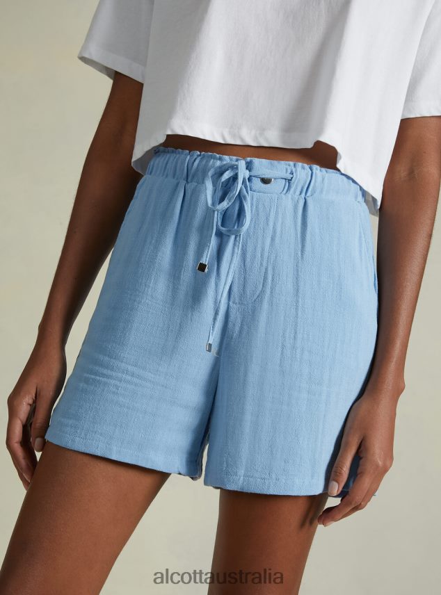 Linen Blend Shorts Women 2TH44222 BG3 BEIGE LIGHT Alcott Clothing