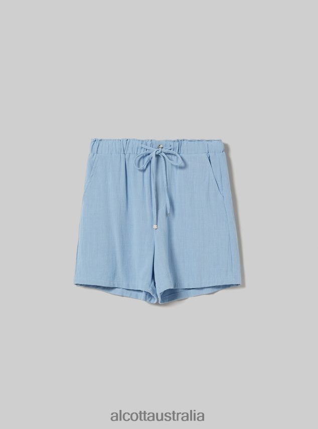 Linen Blend Shorts Women 2TH44222 BG3 BEIGE LIGHT Alcott Clothing
