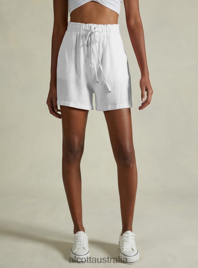 Linen Blend Shorts Women 2TH44223 BG3 BEIGE LIGHT Alcott Clothing