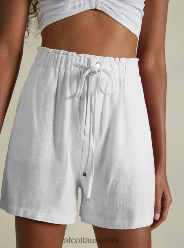 Linen Blend Shorts Women 2TH44223 BG3 BEIGE LIGHT Alcott Clothing