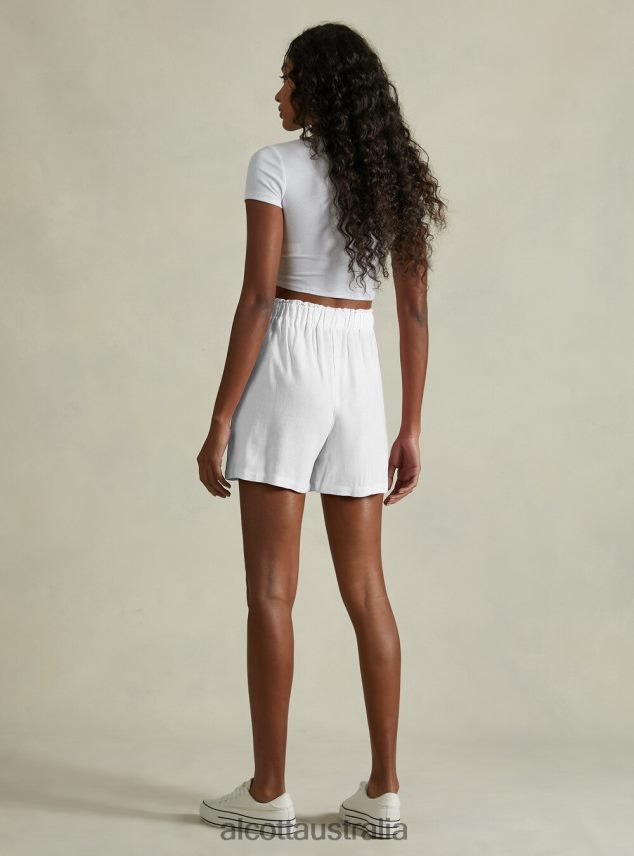 Linen Blend Shorts Women 2TH44223 BG3 BEIGE LIGHT Alcott Clothing