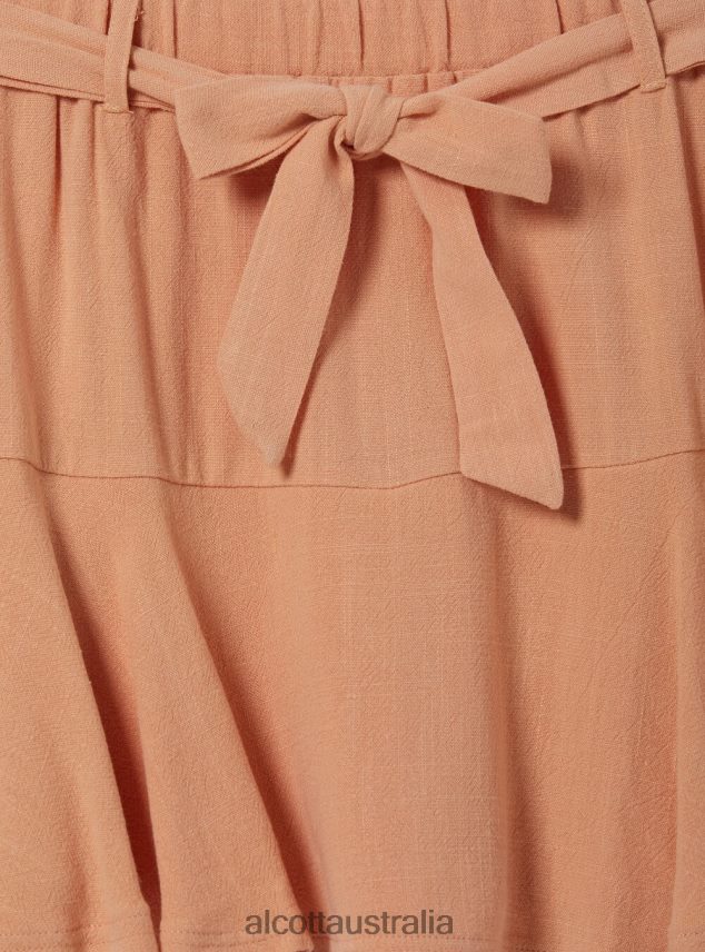 Linen-Blend Skort With Strap Women 2TH442155 BG3 BEIGE LIGHT Alcott Clothing