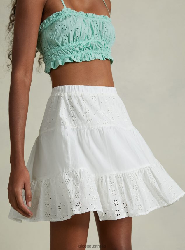 Sangallo Lace Skirt Women 2TH442303 WH2 WHITE Alcott Clothing