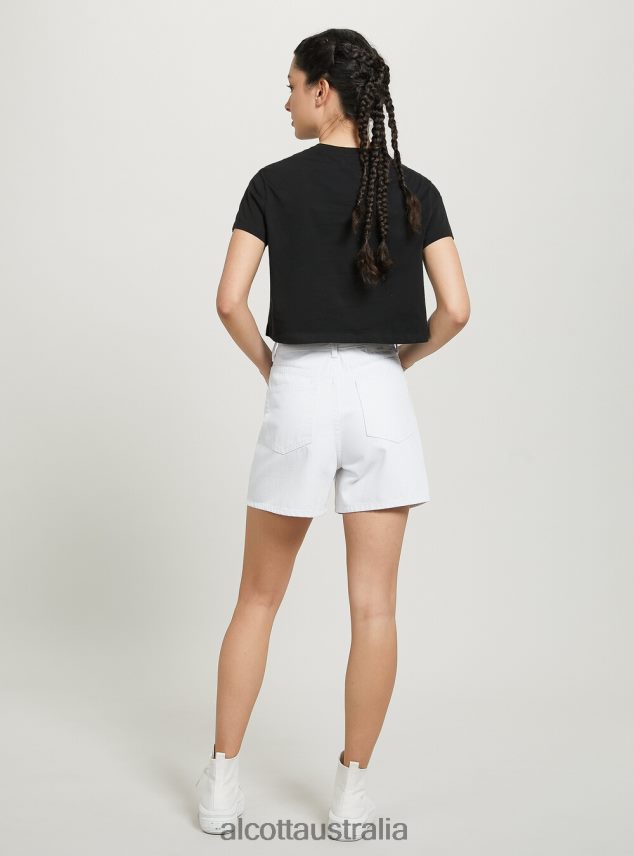 Short Mom High Waist Women 2TH442503 D099 WHITE Alcott Clothing